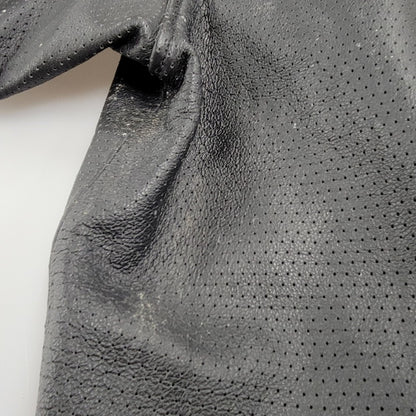 【現状渡し品】【メンズ】 NANKAI ナンカイ MESH COW LEATHER ZIP UP SS JACKET メッシュ カウ レザー ジップ アップ ジャケット 145-250724-rk-05-izu サイズ：XL カラー：ブラック 万代Net店