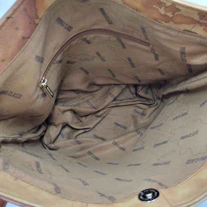 【中古品】【メンズ/レディース】 PRIMA CLASSE プリマクラッセ MAP SHOULDER BAG マップ ショルダーバッグ 鞄 カバン 188-250725-ma-02-izu カラー：茶系 万代Net店