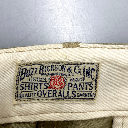 【中古品】【メンズ】 Buzz Rickson's バズリクソンズ ORIGINAL SPEC CHINOS BR40025 オリジナルスペック チノ パンツ ボトムス 156-250723-as-34-izu サイズ：31×34 カラー：ベージュ 万代Net店