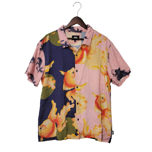 【中古品】【メンズ】 STUSSY ステューシー 3110358 GOLD FISH SHIRT 半袖 シャツ レーヨン アロハシャツ 金魚 142-250724-rk-04-izu サイズ：L カラー：マルチ 万代Net店