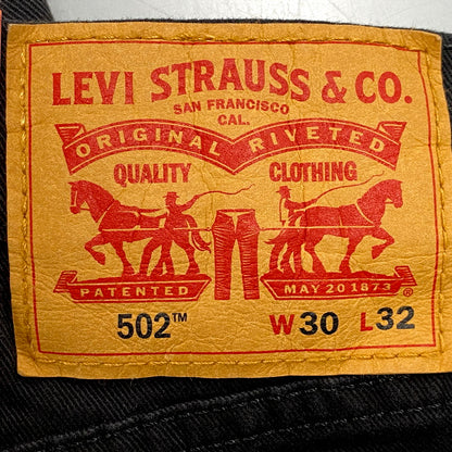 【中古美品】【メンズ】 Levi's リーバイス 502 TAPER STRETCH PANTS 29507-1549 ストレッチ パンツ ボトムス 158-250723-as-33-izu サイズ：30×32 カラー：ブラック 万代Net店