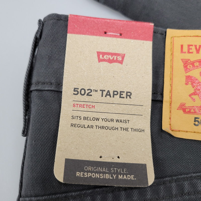 【中古美品】【メンズ】 Levi's リーバイス 29507-0049 502 TAPERD STRETCH PANTS テーパード ズボン ストレッチ パンツ 158-250724-rk-02-izu サイズ：30×32 カラー：ブラック 万代Net店