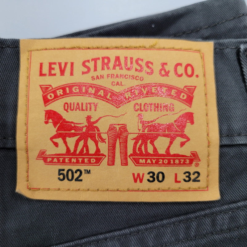 【中古美品】【メンズ】 Levi's リーバイス 29507-0049 502 TAPERD STRETCH PANTS テーパード ズボン ストレッチ パンツ 158-250724-rk-02-izu サイズ：30×32 カラー：ブラック 万代Net店