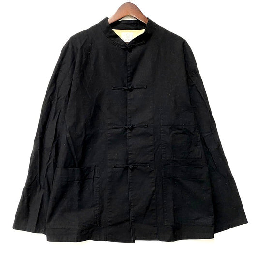 【中古品】【メンズ】 BEAUTY&YOUTH ビューティ&ユース × JIPIJAPA ヒピハパ KUNG FU SHIRT JP001101 カンフーシャツ 長袖 147-250723-as-26-izu サイズ：3 カラー：ブラック 万代Net店
