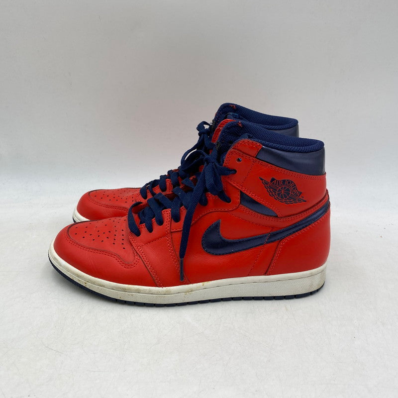 【中古品】【メンズ/レディース】 AIR JORDAN 1 RETRO HIGH OG 555088-606 エア ジョーダン 1 レトロ ハイ OG スニーカー シューズ 靴 160-250725-as-16-izu サイズ：26cm カラー：LIGHT CRIMSON/MIDNIGHT NAVY-UNIVE 万代Net店