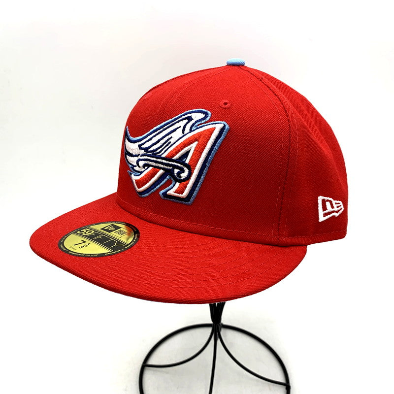 【中古美品】【メンズ/レディース】 NEW ERA ニューエラ 50TH ANNIVERSARY LOS ANGELES ANAHEIM 1961-2011 BB CAP 50周年アニバーサリー ロサンゼルス アナハイム ベースボールキャップ 帽子 服飾雑貨 185-250725-ma-12-izu サイズ：60.6cm カラー：レッド 万代Net店