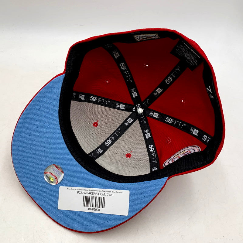 【中古美品】【メンズ/レディース】 NEW ERA ニューエラ 50TH ANNIVERSARY LOS ANGELES ANAHEIM 1961-2011 BB CAP 50周年アニバーサリー ロサンゼルス アナハイム ベースボールキャップ 帽子 服飾雑貨 185-250725-ma-12-izu サイズ：60.6cm カラー：レッド 万代Net店