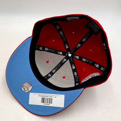 【中古美品】【メンズ/レディース】 NEW ERA ニューエラ 50TH ANNIVERSARY LOS ANGELES ANAHEIM 1961-2011 BB CAP 50周年アニバーサリー ロサンゼルス アナハイム ベースボールキャップ 帽子 服飾雑貨 185-250725-ma-12-izu サイズ：60.6cm カラー：レッド 万代Net店