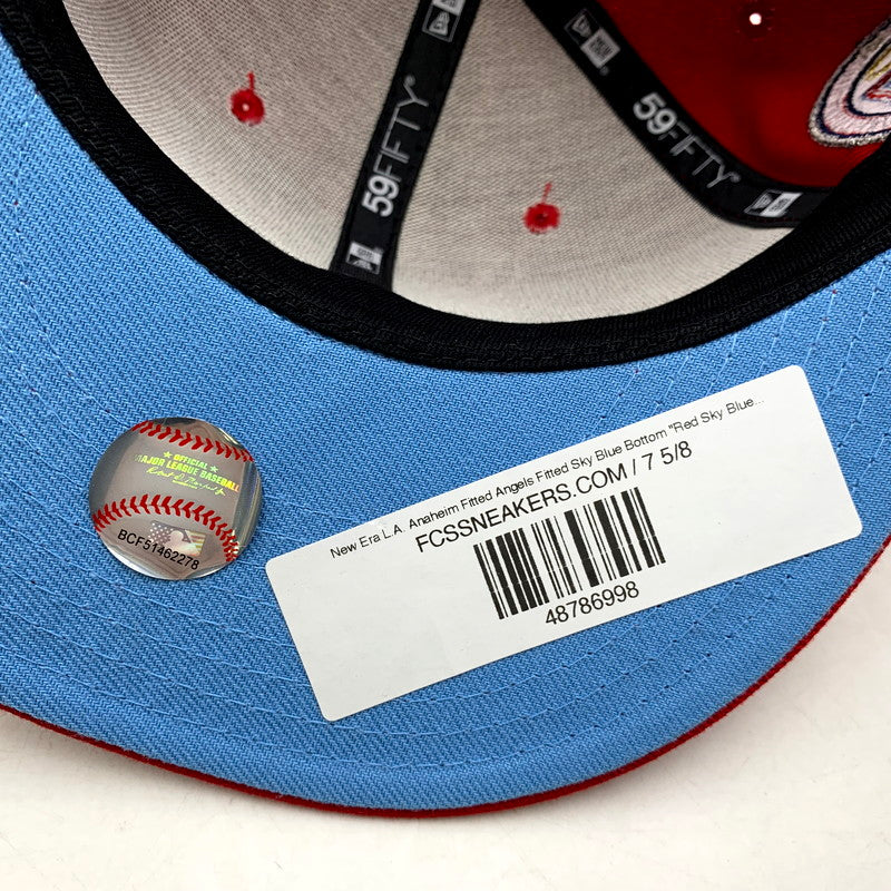 【中古美品】【メンズ/レディース】 NEW ERA ニューエラ 50TH ANNIVERSARY LOS ANGELES ANAHEIM 1961-2011 BB CAP 50周年アニバーサリー ロサンゼルス アナハイム ベースボールキャップ 帽子 服飾雑貨 185-250725-ma-12-izu サイズ：60.6cm カラー：レッド 万代Net店