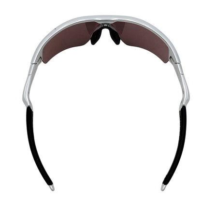 【中古品】【メンズ/レディース】 OAKLEY オークリー RADER SPORT SUNGLASSES 09-673J スポーツ サングラス 203-250724-as-08-izu カラー：シルバー×ブラック×レッド系 万代Net店