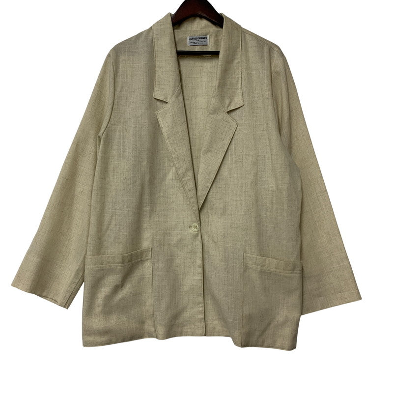 【中古品】【メンズ】 ALFRED DUNNER アルフレッド ダナー USA製 TAILORED JACKET テーラード ジャケット アウター 146-250724-rk-20-izu サイズ：18 カラー：ベージュ 万代Net店