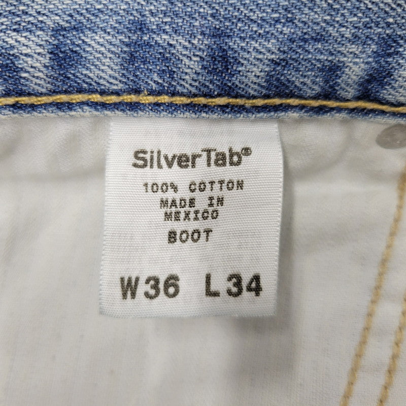 【現状渡し品】【メンズ】 Levi's リーバイス SILVERTAB シルバータブ BOOT DENIM PANTS 445920921 デニムパンツ 刻印4196 メキシコ製 ジーンズ ボトムス 157-250726-as-11-izu サイズ：36×34 カラー：ライトインディゴ 万代Net店