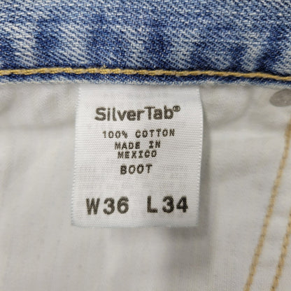 【現状渡し品】【メンズ】 Levi's リーバイス SILVERTAB シルバータブ BOOT DENIM PANTS 445920921 デニムパンツ 刻印4196 メキシコ製 ジーンズ ボトムス 157-250726-as-11-izu サイズ：36×34 カラー：ライトインディゴ 万代Net店