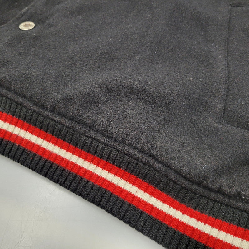 【中古品】【メンズ】 AVIREX アヴィレックス REVERSIBLE STADIUM JACKET リバーシブル スタジアム ジャケット アウター 145-250726-as-10-izu サイズ：XXL カラー：ブラック×ベージュ 万代Net店