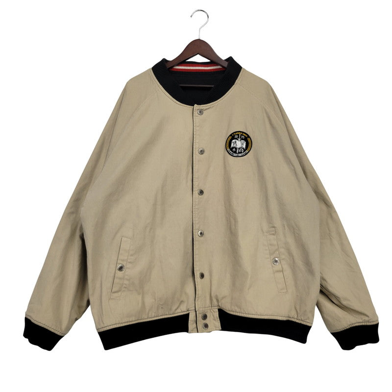 【中古品】【メンズ】 AVIREX アヴィレックス REVERSIBLE STADIUM JACKET リバーシブル スタジアム ジャケット アウター 145-250726-as-10-izu サイズ：XXL カラー：ブラック×ベージュ 万代Net店