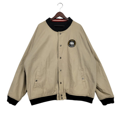 【中古品】【メンズ】 AVIREX アヴィレックス REVERSIBLE STADIUM JACKET リバーシブル スタジアム ジャケット アウター 145-250726-as-10-izu サイズ：XXL カラー：ブラック×ベージュ 万代Net店