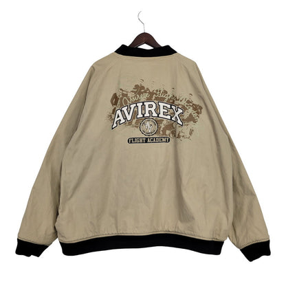 【中古品】【メンズ】 AVIREX アヴィレックス REVERSIBLE STADIUM JACKET リバーシブル スタジアム ジャケット アウター 145-250726-as-10-izu サイズ：XXL カラー：ブラック×ベージュ 万代Net店