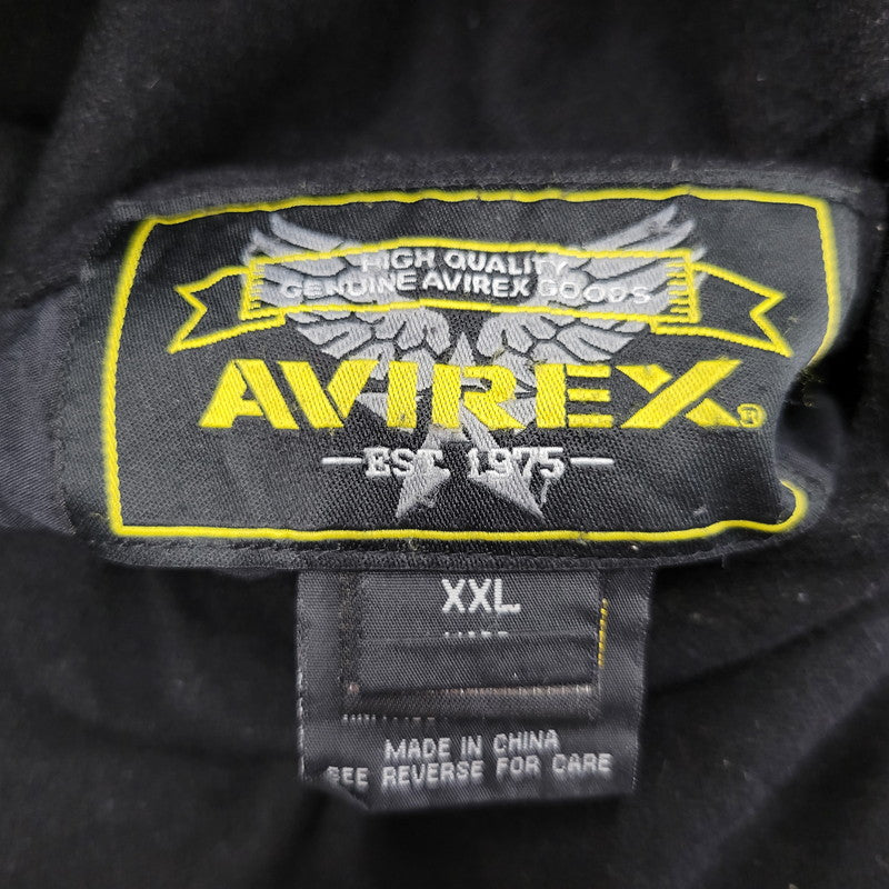 【中古品】【メンズ】 AVIREX アヴィレックス REVERSIBLE STADIUM JACKET リバーシブル スタジアム ジャケット アウター 145-250726-as-10-izu サイズ：XXL カラー：ブラック×ベージュ 万代Net店