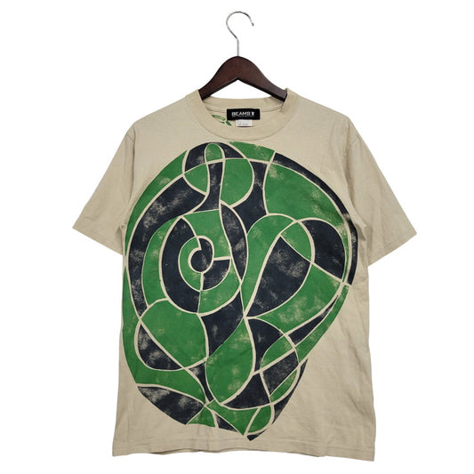 【中古品】【メンズ】 ROUND AND ROUND SS TEE ショートスリーブ Tシャツ 半袖 トップス 147-250727-as-10-izu サイズ：S カラー：ベージュ 万代Net店