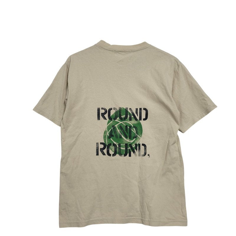 【中古品】【メンズ】 ROUND AND ROUND SS TEE ショートスリーブ Tシャツ 半袖 トップス 147-250727-as-10-izu サイズ：S カラー：ベージュ 万代Net店