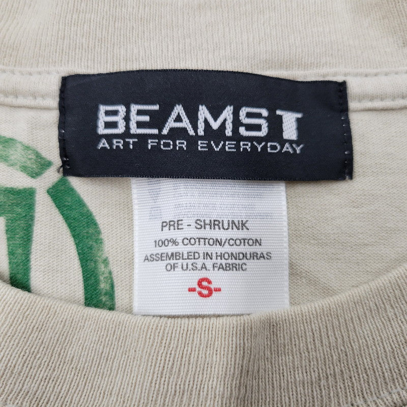 【中古品】【メンズ】 ROUND AND ROUND SS TEE ショートスリーブ Tシャツ 半袖 トップス 147-250727-as-10-izu サイズ：S カラー：ベージュ 万代Net店
