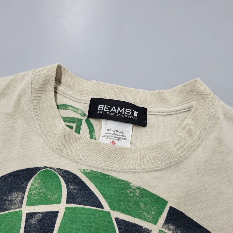 【中古品】【メンズ】 ROUND AND ROUND SS TEE ショートスリーブ Tシャツ 半袖 トップス 147-250727-as-10-izu サイズ：S カラー：ベージュ 万代Net店