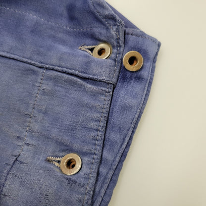 【現状渡し品】【メンズ】 USED FRENCH VINTAGE フレンチヴィンテージ A P MICHEL BLUE MOLESKIN WORK OVERALLS ドーナツボタン ブルー モールスキン ワーク オーバーオール 157-250727-as-05-izu カラー：ブルー 万代Net店
