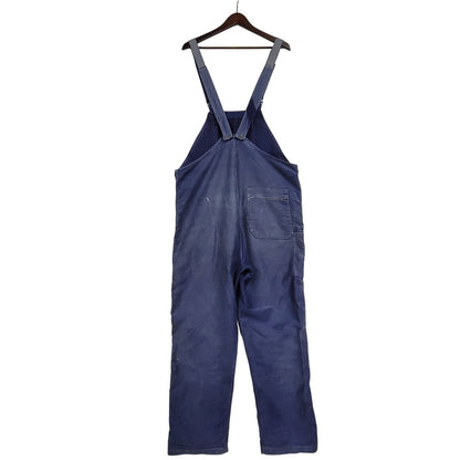 【現状渡し品】【メンズ】 USED FRENCH VINTAGE フレンチヴィンテージ A P MICHEL BLUE MOLESKIN WORK OVERALLS ドーナツボタン ブルー モールスキン ワーク オーバーオール 157-250727-as-05-izu カラー：ブルー 万代Net店