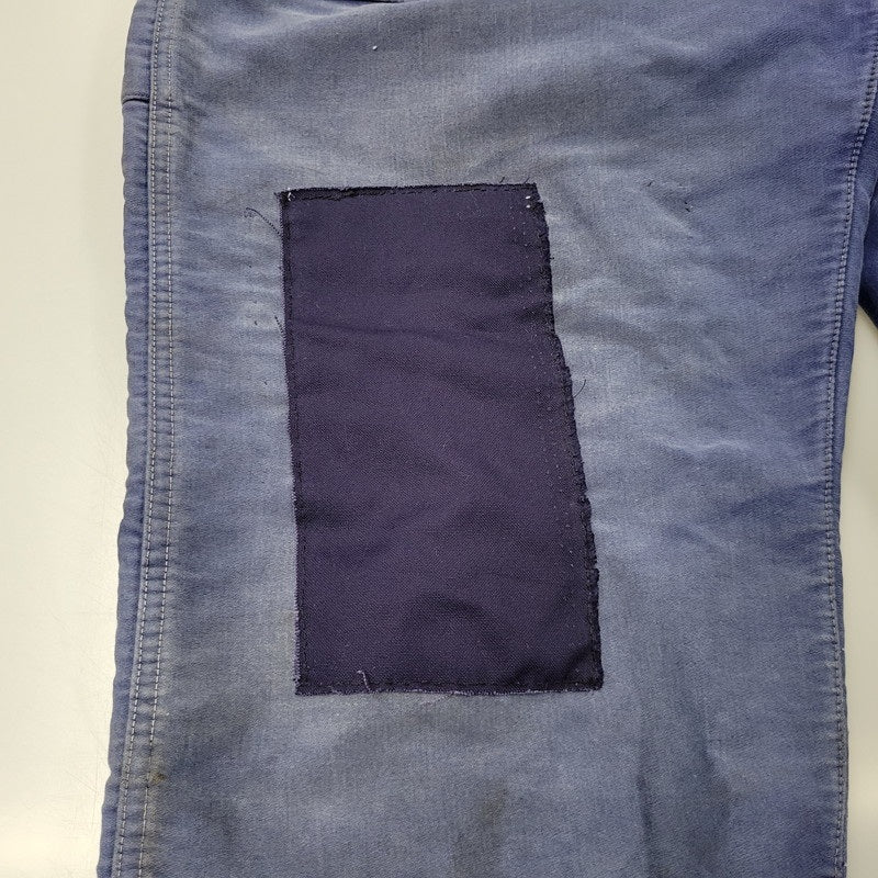 【現状渡し品】【メンズ】 USED FRENCH VINTAGE フレンチヴィンテージ A P MICHEL BLUE MOLESKIN WORK OVERALLS ドーナツボタン ブルー モールスキン ワーク オーバーオール 157-250727-as-05-izu カラー：ブルー 万代Net店