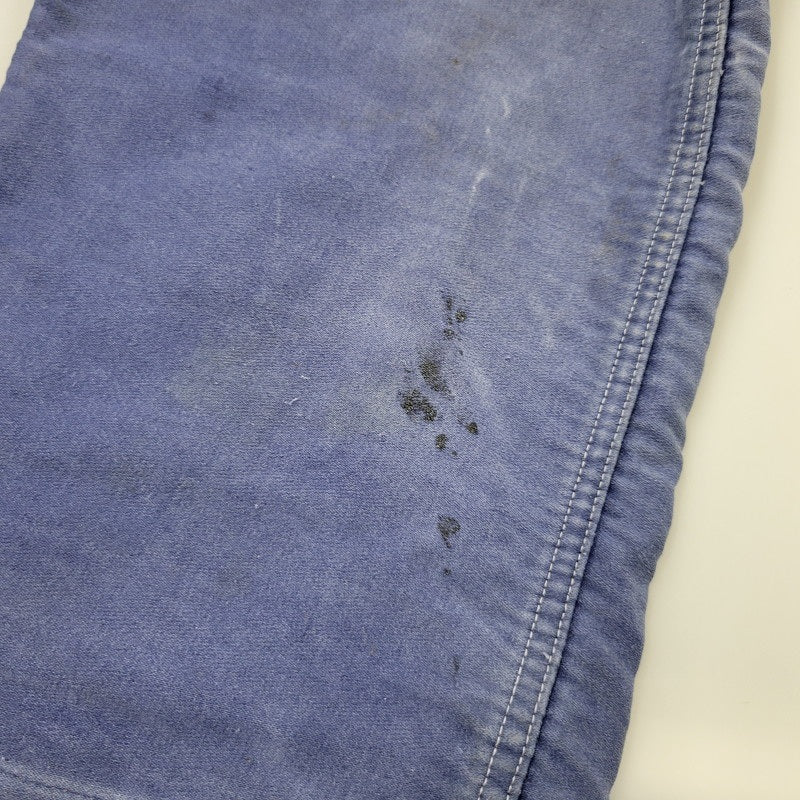 【現状渡し品】【メンズ】 USED FRENCH VINTAGE フレンチヴィンテージ A P MICHEL BLUE MOLESKIN WORK OVERALLS ドーナツボタン ブルー モールスキン ワーク オーバーオール 157-250727-as-05-izu カラー：ブルー 万代Net店