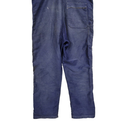 【現状渡し品】【メンズ】 USED FRENCH VINTAGE フレンチヴィンテージ A P MICHEL BLUE MOLESKIN WORK OVERALLS ドーナツボタン ブルー モールスキン ワーク オーバーオール 157-250727-as-05-izu カラー：ブルー 万代Net店