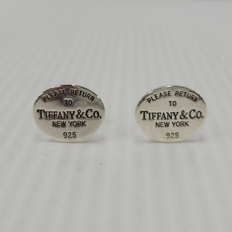 【中古品】【メンズ】 TIFFANY&Co. ティファニー 925 RETURN TO SILVER OVAL CUFFS リターン トゥ オーバル カフス 182-250727-as-09-izu カラー：シルバー 万代Net店