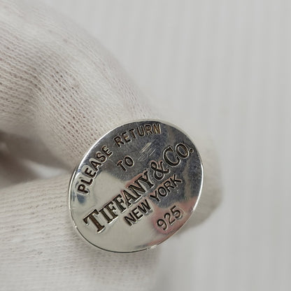 【中古品】【メンズ】 TIFFANY&Co. ティファニー 925 RETURN TO SILVER OVAL CUFFS リターン トゥ オーバル カフス 182-250727-as-09-izu カラー：シルバー 万代Net店