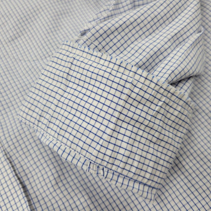 【中古品】【メンズ】 Brooks Brothers ブルックスブラザーズ 346 BUTTON DOWN CHECK SHIRT ボタンダウン チェックシャツ 長袖 トップス 146-250727-as-23-izu サイズ：17-2/3 カラー：ブルー×ホワイト 万代Net店