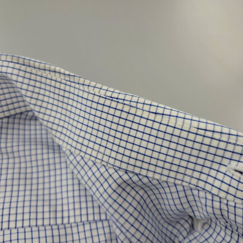 【中古品】【メンズ】 Brooks Brothers ブルックスブラザーズ 346 BUTTON DOWN CHECK SHIRT ボタンダウン チェックシャツ 長袖 トップス 146-250727-as-23-izu サイズ：17-2/3 カラー：ブルー×ホワイト 万代Net店