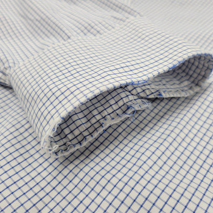 【中古品】【メンズ】 Brooks Brothers ブルックスブラザーズ 346 BUTTON DOWN CHECK SHIRT ボタンダウン チェックシャツ 長袖 トップス 146-250727-as-23-izu サイズ：17-2/3 カラー：ブルー×ホワイト 万代Net店
