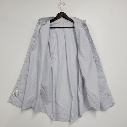 【中古品】【メンズ】 Brooks Brothers ブルックスブラザーズ 346 BUTTON DOWN CHECK SHIRT ボタンダウン チェックシャツ 長袖 トップス 146-250727-as-23-izu サイズ：17-2/3 カラー：ブルー×ホワイト 万代Net店