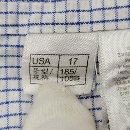 【中古品】【メンズ】 Brooks Brothers ブルックスブラザーズ 346 BUTTON DOWN CHECK SHIRT ボタンダウン チェックシャツ 長袖 トップス 146-250727-as-23-izu サイズ：17-2/3 カラー：ブルー×ホワイト 万代Net店