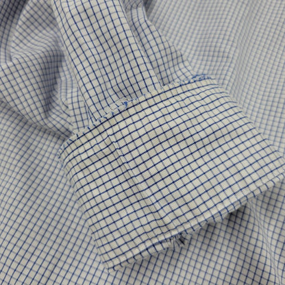 【中古品】【メンズ】 Brooks Brothers ブルックスブラザーズ 346 BUTTON DOWN CHECK SHIRT ボタンダウン チェックシャツ 長袖 トップス 146-250727-as-23-izu サイズ：17-2/3 カラー：ブルー×ホワイト 万代Net店