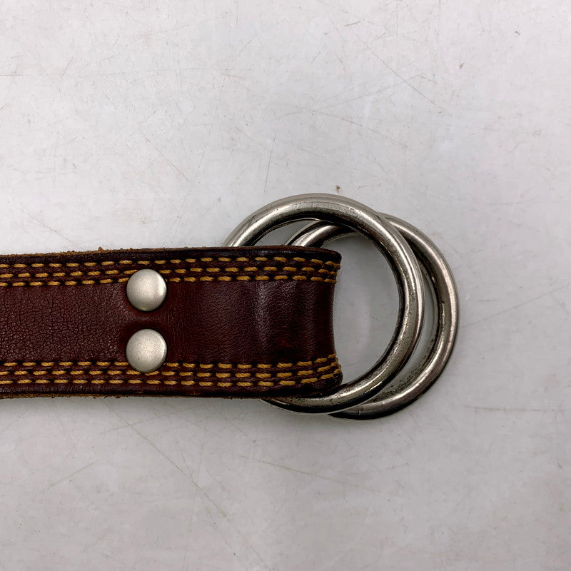 【中古品】【メンズ/レディース】 NEPENTHES ネペンテス RING BUCKLE LEATHER BELT リング バックル レザー ベルト 208-250728-ya-09-izu カラー：BROWN 万代Net店