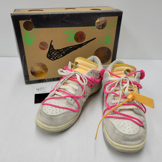 【中古品】【メンズ】 NIKE ナイキ × OFF WHITE オフホワイト DUNK LOW DJ0950-117 ダンク ロー スニーカー シューズ 靴 160-250727-as-07-izu サイズ：28cm カラー：SAIL/NEUTRAL GREY-HYPER PINK 万代Net店