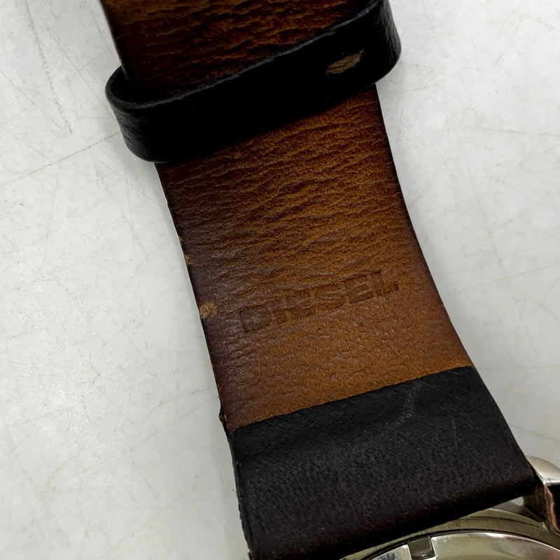 【中古品】【メンズ/レディース】 DIESEL ディーゼル MASTER CHIEF DZ-1206 マスターチーフ 腕時計 198-250905-as-05-izu カラー：ブラック×シルバー×ブラウン 万代Net店