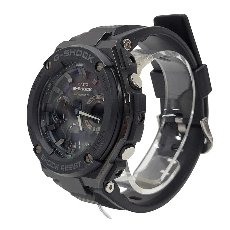 【中古品】【メンズ/レディース】 RADIO SOLAR WATCH GST-W100 SERIES GST-W100G ソーラー ウォッチ 腕時計 196-250801-as-11-izu サイズ：59.1 × 52.4 × 16.1 mm カラー：ブラック 万代Net店