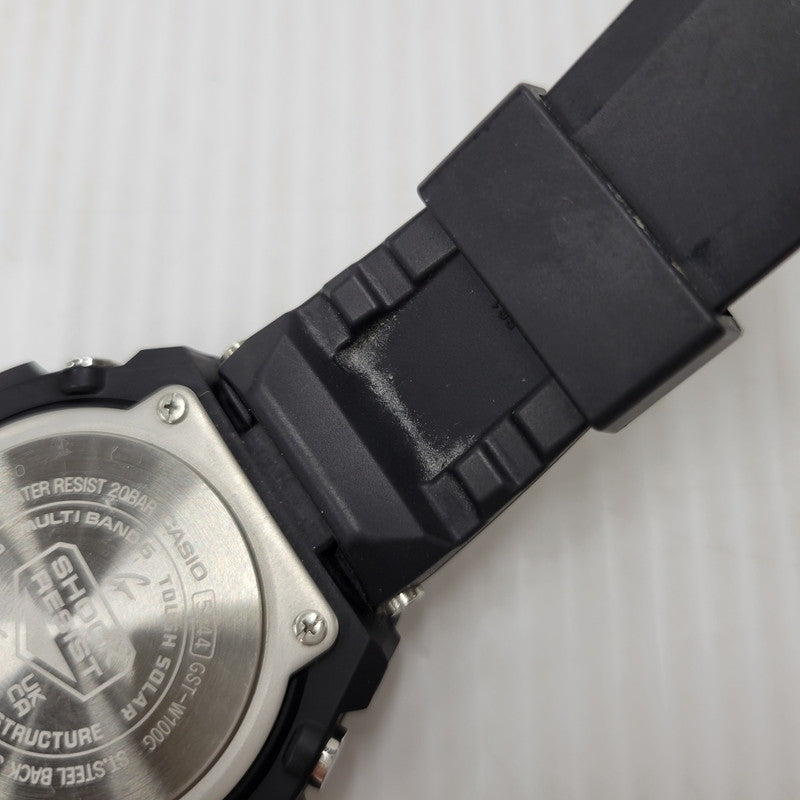 【中古品】【メンズ/レディース】 RADIO SOLAR WATCH GST-W100 SERIES GST-W100G ソーラー ウォッチ 腕時計 196-250801-as-11-izu サイズ：59.1 × 52.4 × 16.1 mm カラー：ブラック 万代Net店
