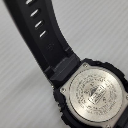 【中古品】【メンズ/レディース】 RADIO SOLAR WATCH GST-W100 SERIES GST-W100G ソーラー ウォッチ 腕時計 196-250801-as-11-izu サイズ：59.1 × 52.4 × 16.1 mm カラー：ブラック 万代Net店