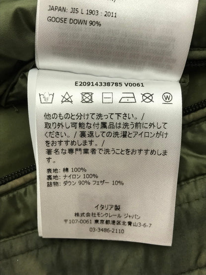 【中古品】【メンズ】 MONCLER モンクレール MONCLER E20914338785 V0061 MIR GILET DOWN VEST ミール ジレ ダウンベスト 141-251117-na-01-tag サイズ：1 カラー：カーキ 万代Net店