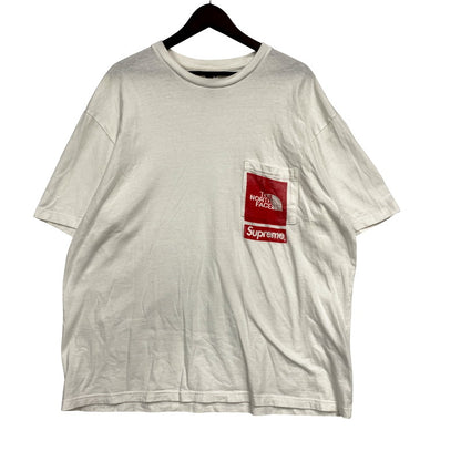 【中古品】【メンズ】 SUPREME×THE NORTH FACE シュプリーム×ザ・ノースフェイス NT02309I 国内正規 23SS PRINTED POCKET TEE プリンテッドポケットT トップス 半袖 149-250802-ma-08-izu サイズ：L カラー：WHITE 万代Net店