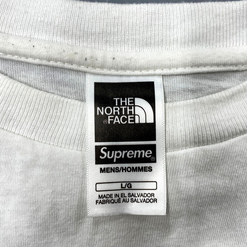 【中古品】【メンズ】 SUPREME×THE NORTH FACE シュプリーム×ザ・ノースフェイス NT02309I 国内正規 23SS PRINTED POCKET TEE プリンテッドポケットT トップス 半袖 149-250802-ma-08-izu サイズ：L カラー：WHITE 万代Net店