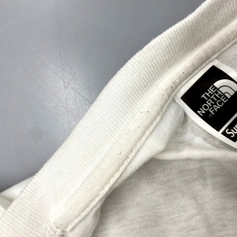 【中古品】【メンズ】 SUPREME×THE NORTH FACE シュプリーム×ザ・ノースフェイス NT02309I 国内正規 23SS PRINTED POCKET TEE プリンテッドポケットT トップス 半袖 149-250802-ma-08-izu サイズ：L カラー：WHITE 万代Net店