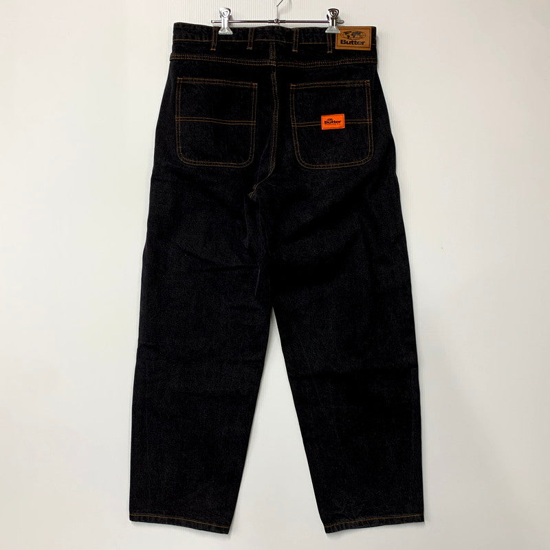 【中古品】【メンズ】 BUTTER バター グッズ BAGGY DENIM PANTS バギー デニム パンツ 153-250729-rk-04-izu サイズ：30×32 カラー：ブラック 万代Net店